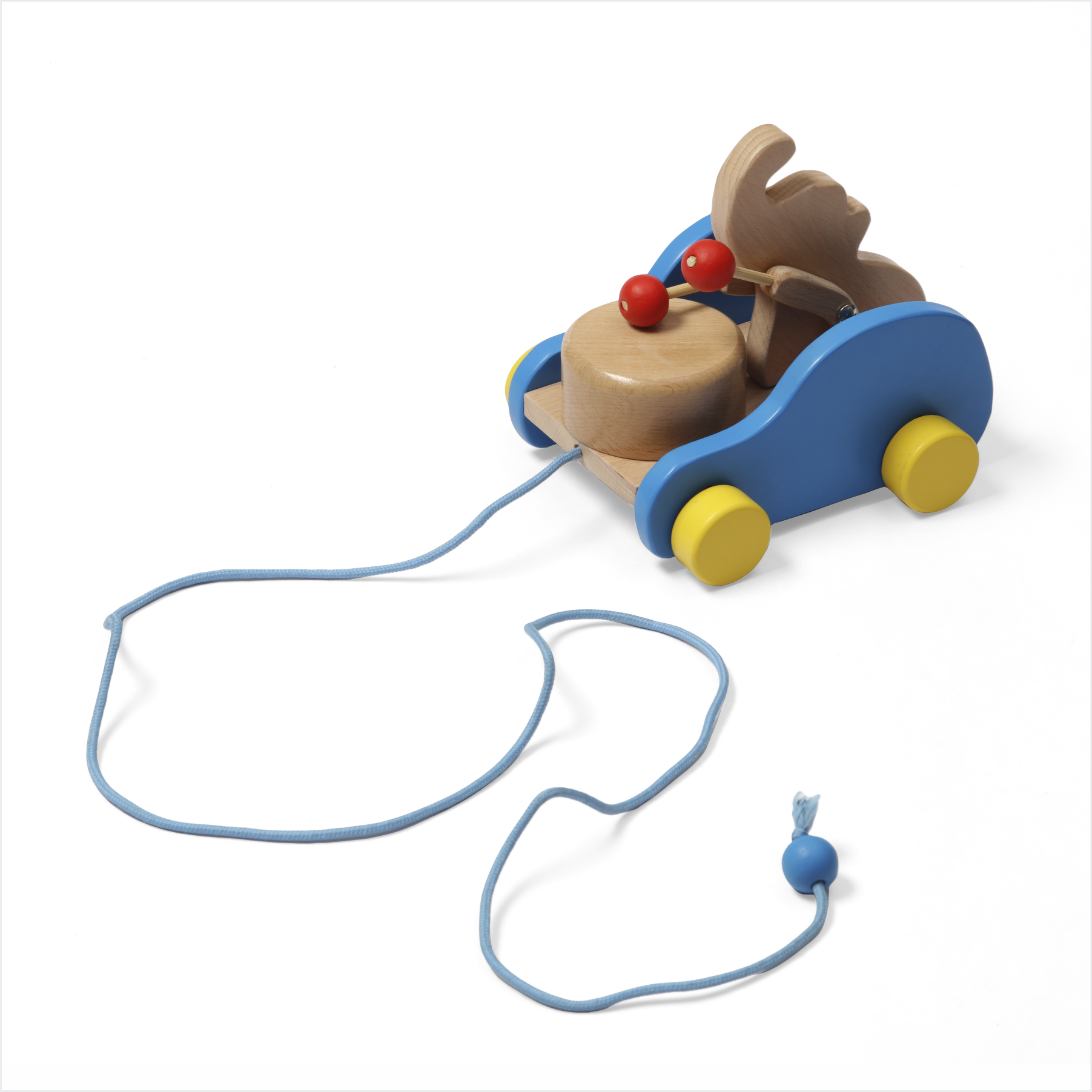 Elephant Pull CarBlue D'bebé