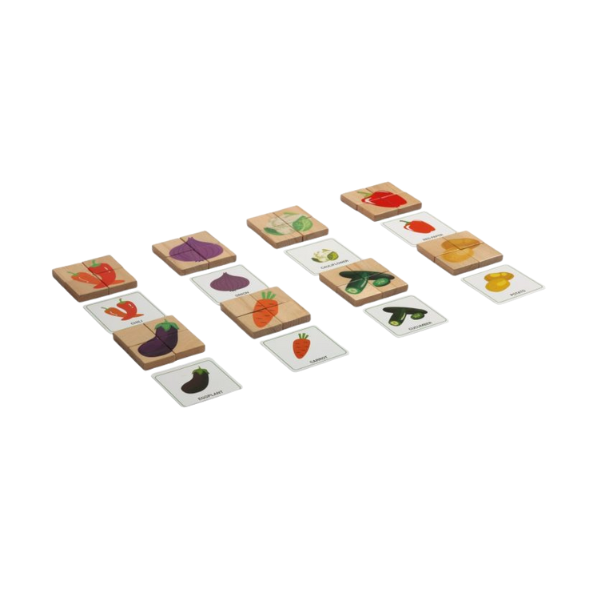 Wooden Vegetables Puzzles with Flash Cards 32 pcs