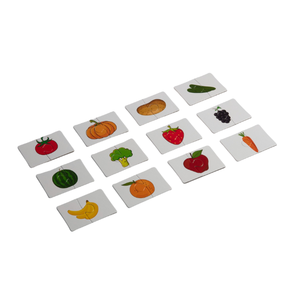 2-piece fruits and vegetables puzzle set