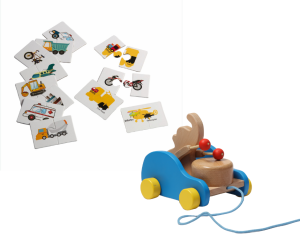 Eco-friendly wooden baby toys set