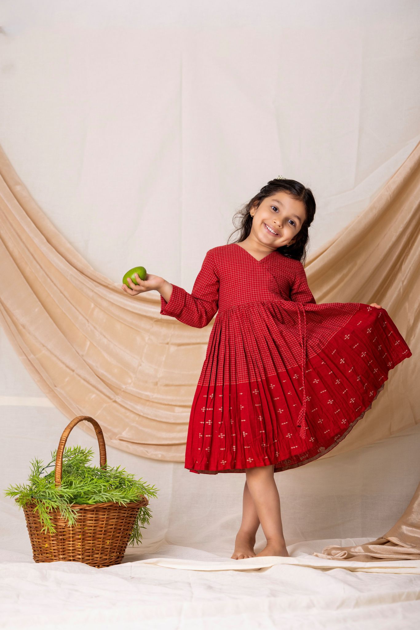Handwoven Jamdani children's dress