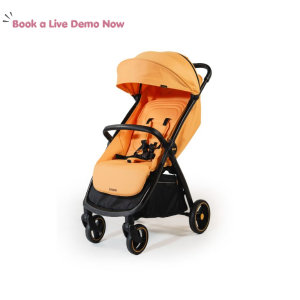 Loopie Hop Stroller | 0-4 Years| Travel Friendly Cabin Stroller| Foldable| Sunset Orange