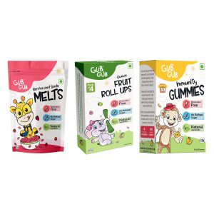 Berries & Seeds Melts, Guava Fruit Roll Ups, IMMUNITY GUMMIES Combo_Pack of 3
