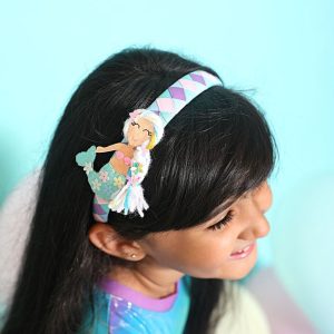 Aquamarine mermaid hairband for girls by The Peach Street